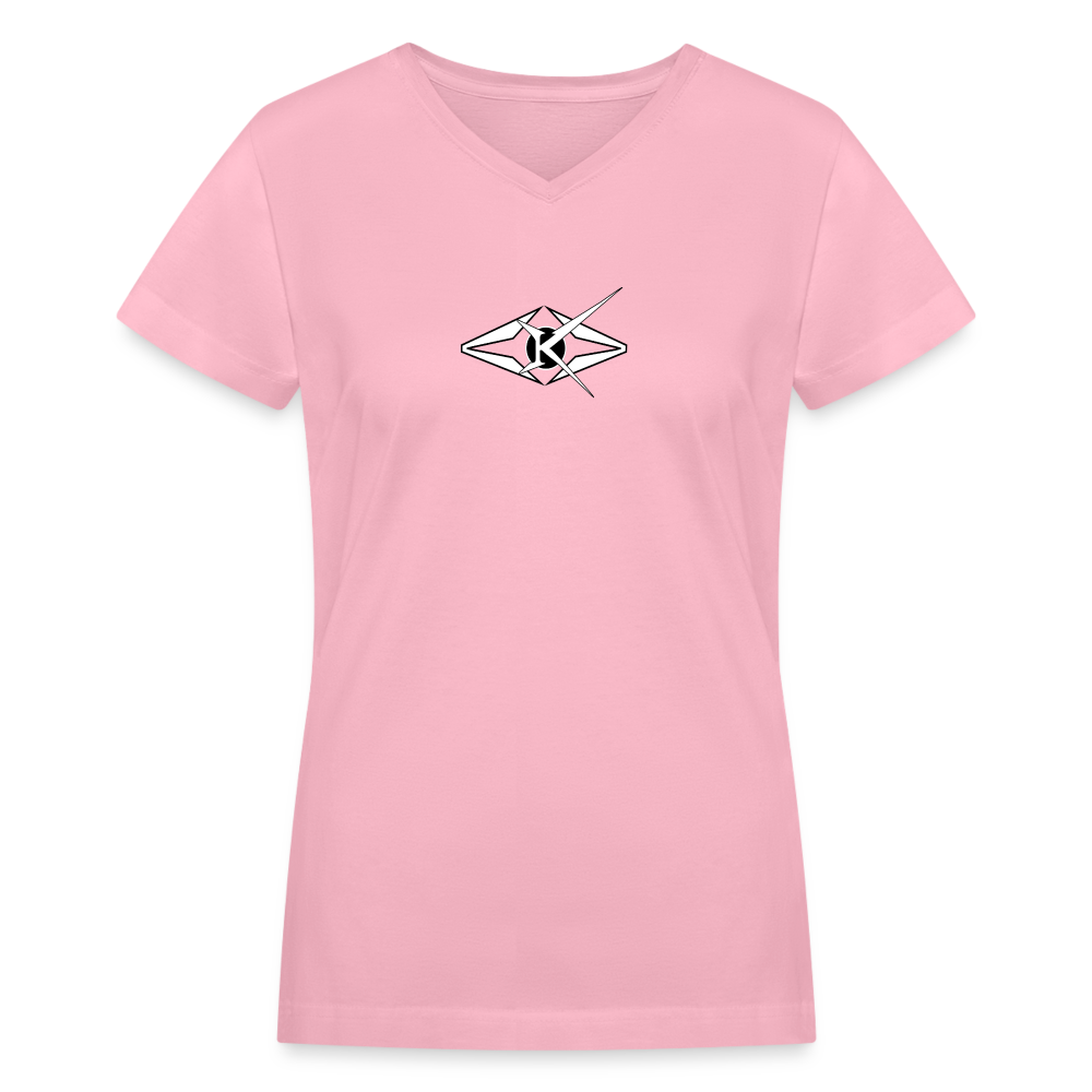 Women's V-Neck T-Shirt - pink