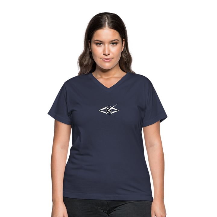 Women's V-Neck T-Shirt - navy