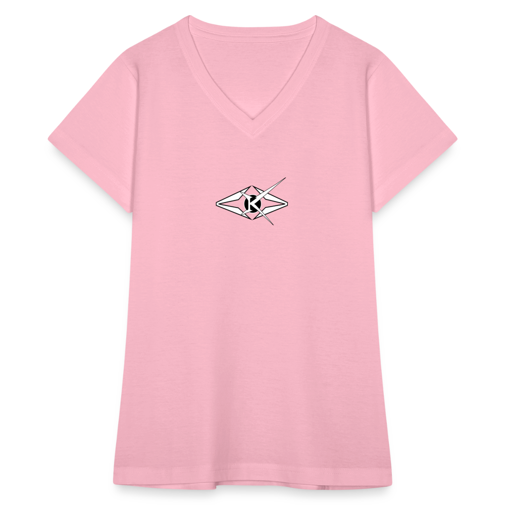 Women's V-Neck T-Shirt - pink