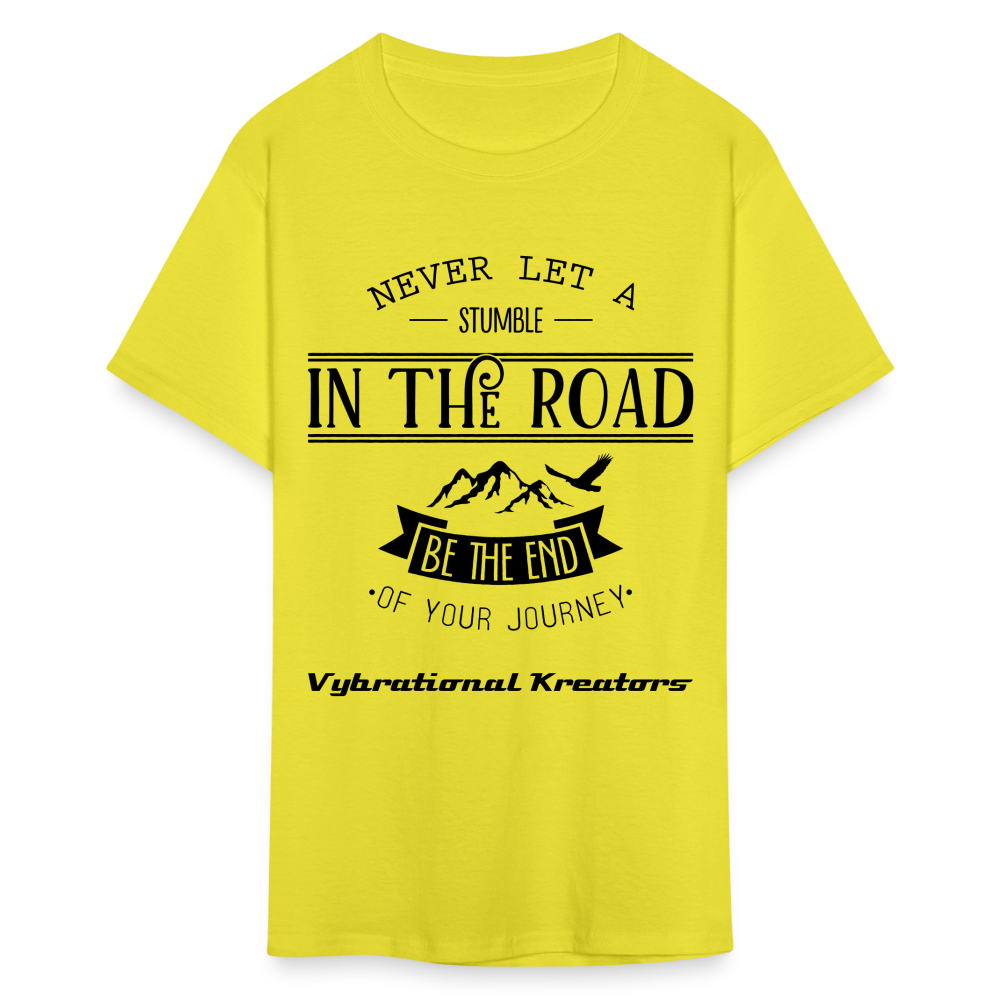 Mens Stumble in The Road Classic T-Shirt - yellow