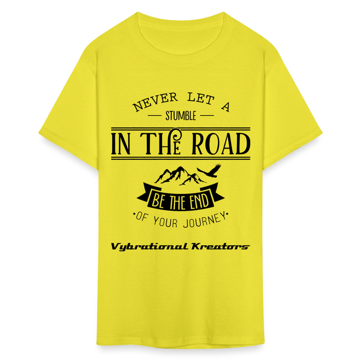 Mens Stumble in The Road Classic T-Shirt - yellow