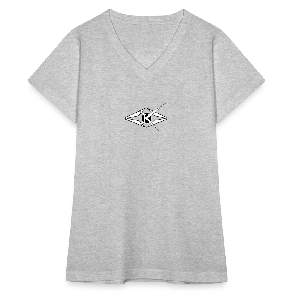 Women's V-Neck T-Shirt - gray