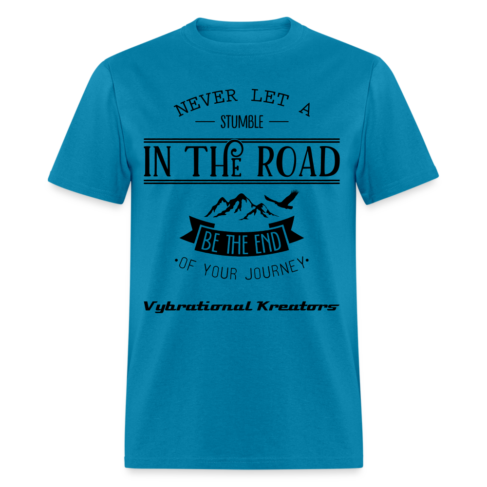 Mens Stumble in The Road Classic T-Shirt - turquoise