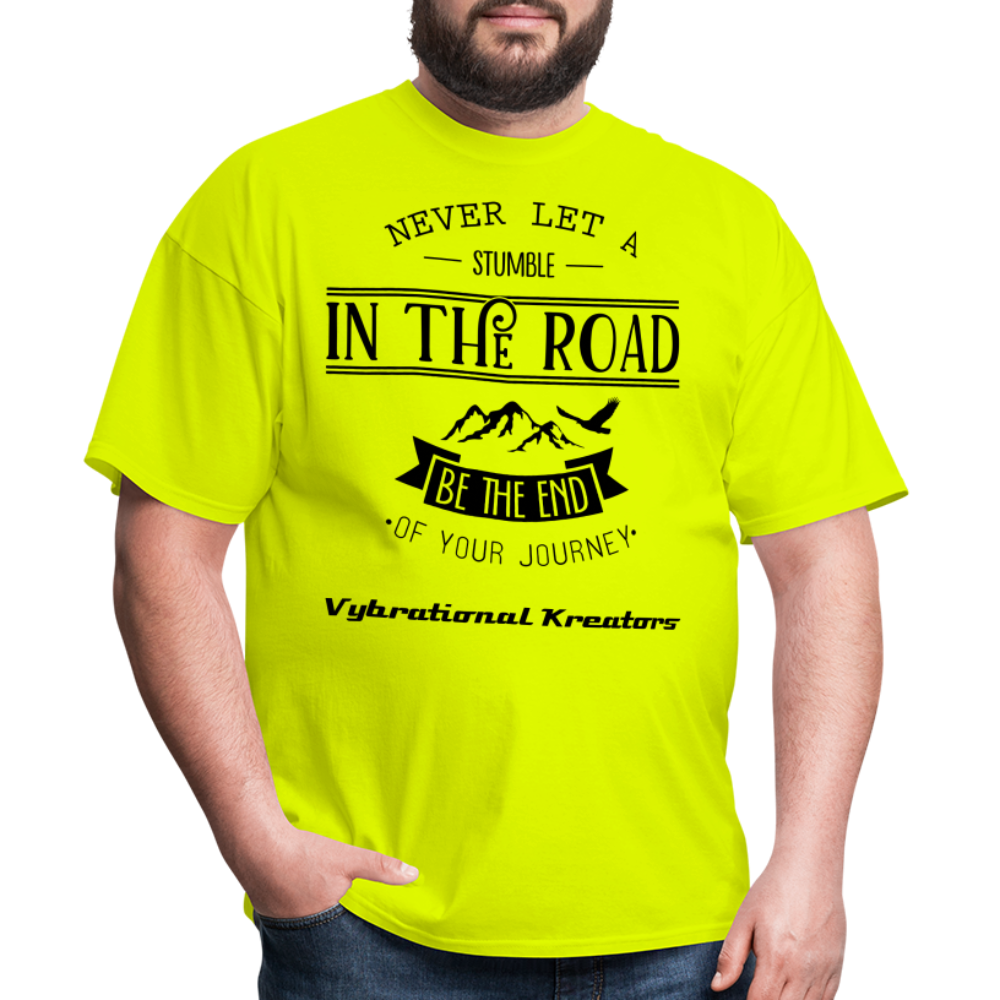 Mens Stumble in The Road Classic T-Shirt - safety green