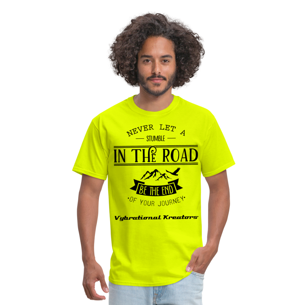 Mens Stumble in The Road Classic T-Shirt - safety green