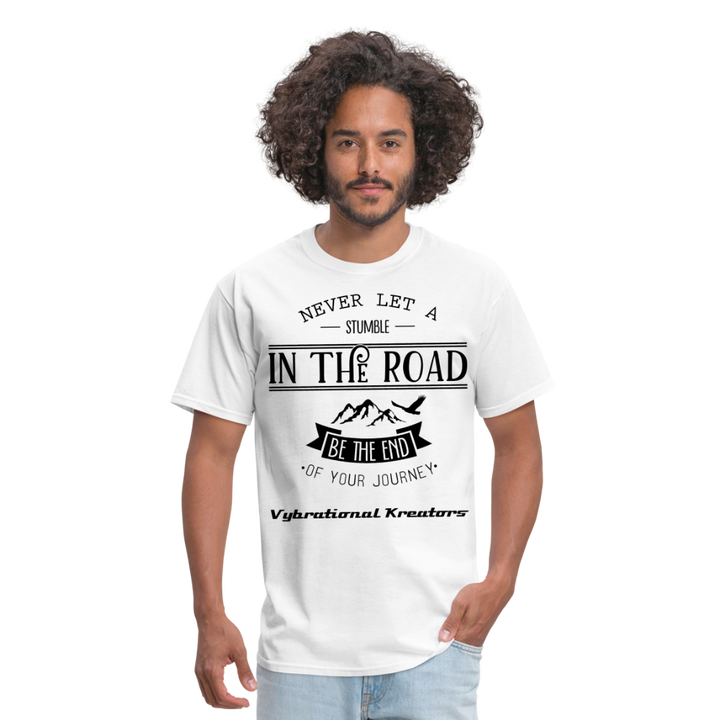 Mens Stumble in The Road Classic T-Shirt - white