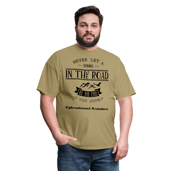 Mens Stumble in The Road Classic T-Shirt - khaki