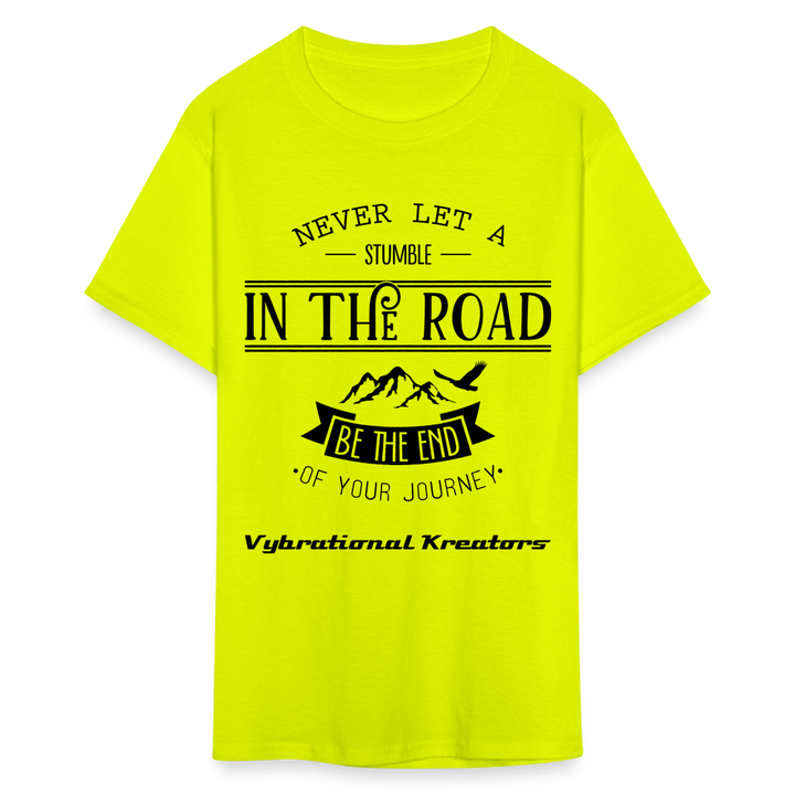 Mens Stumble in The Road Classic T-Shirt - safety green