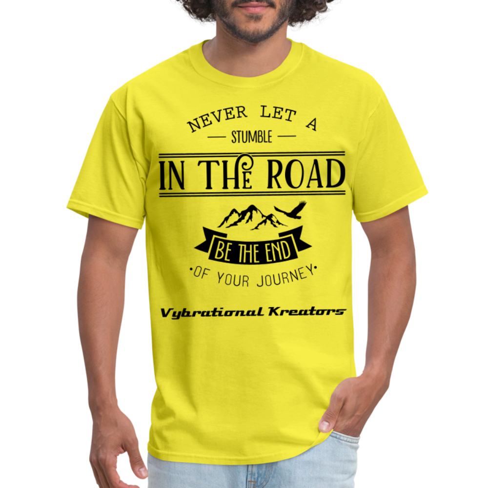 Mens Stumble in The Road Classic T-Shirt - yellow