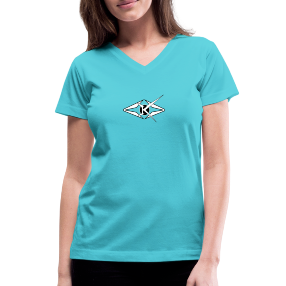 Women's V-Neck T-Shirt - aqua