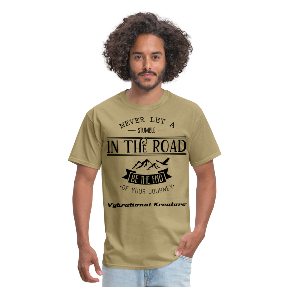 Mens Stumble in The Road Classic T-Shirt - khaki