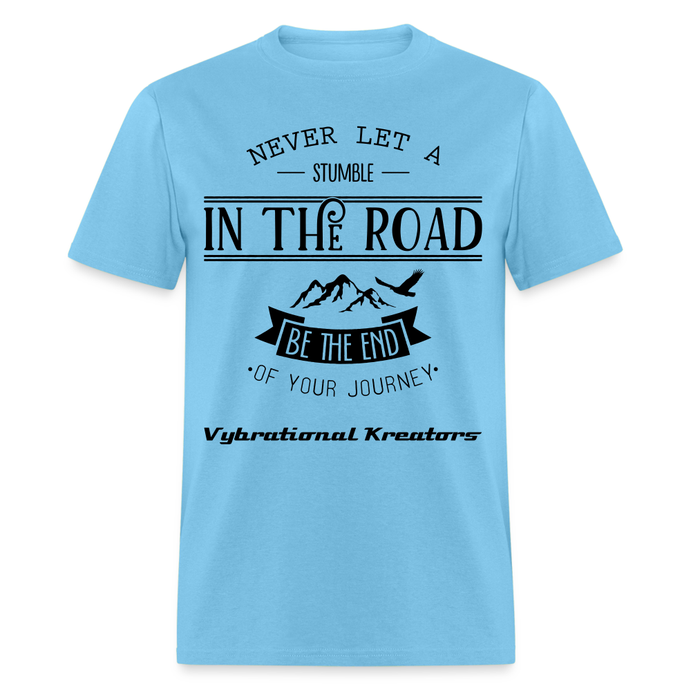 Mens Stumble in The Road Classic T-Shirt - aquatic blue