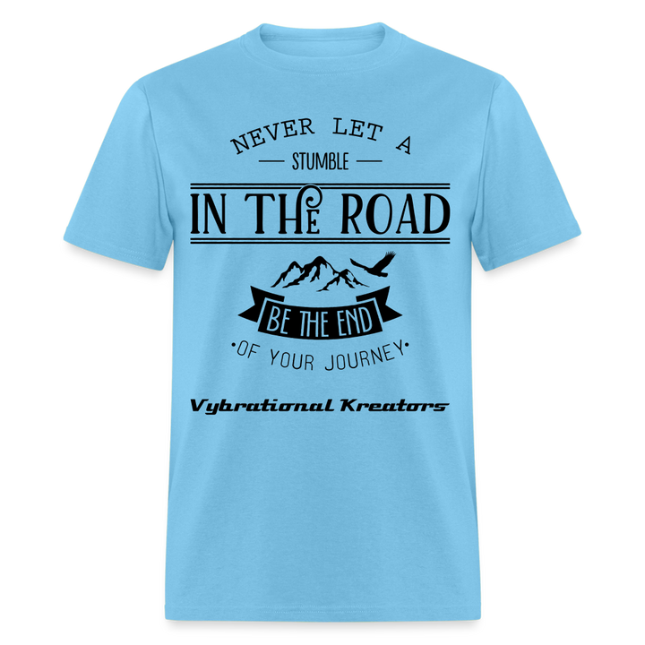 Mens Stumble in The Road Classic T-Shirt - aquatic blue