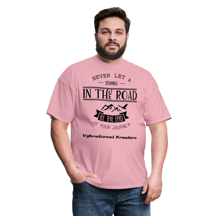 Mens Stumble in The Road Classic T-Shirt - pink