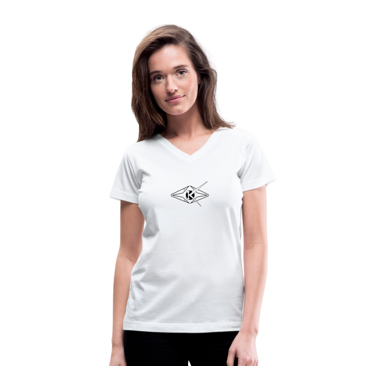 Women's V-Neck T-Shirt - white