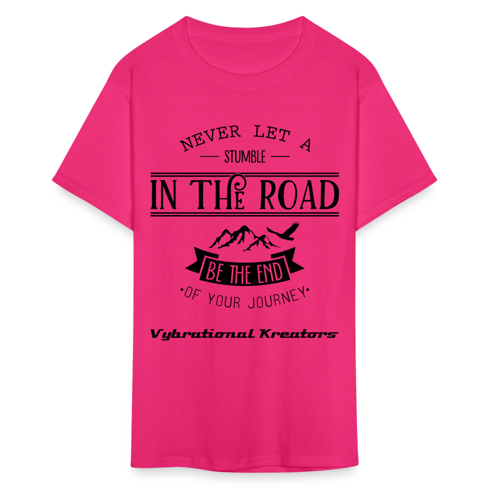 Mens Stumble in The Road Classic T-Shirt - fuchsia