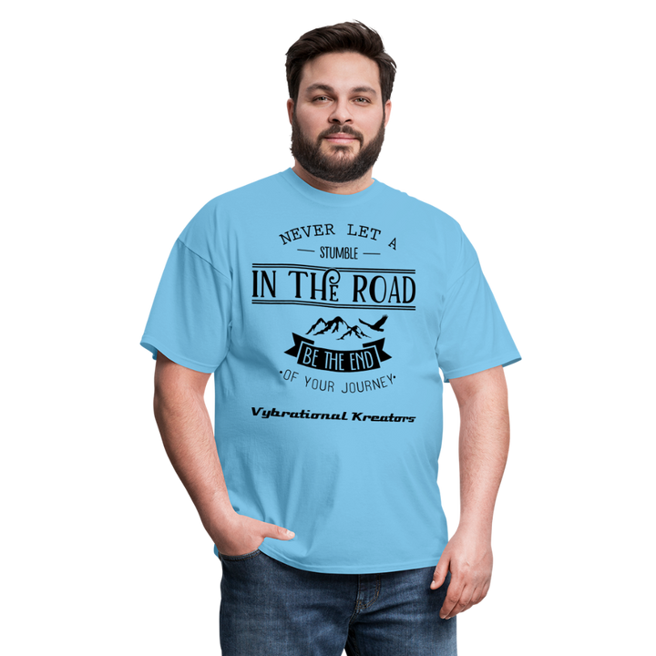 Mens Stumble in The Road Classic T-Shirt - aquatic blue