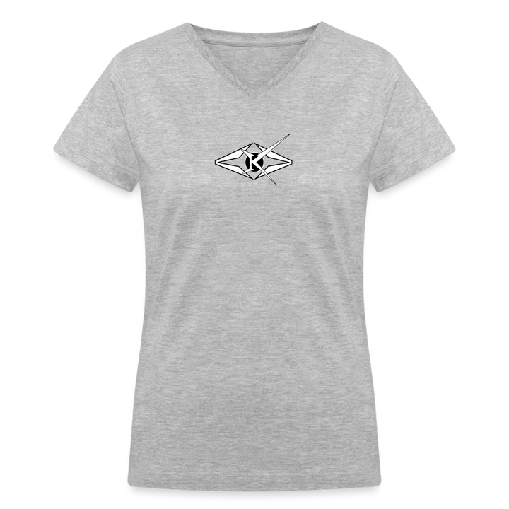 Women's V-Neck T-Shirt - gray