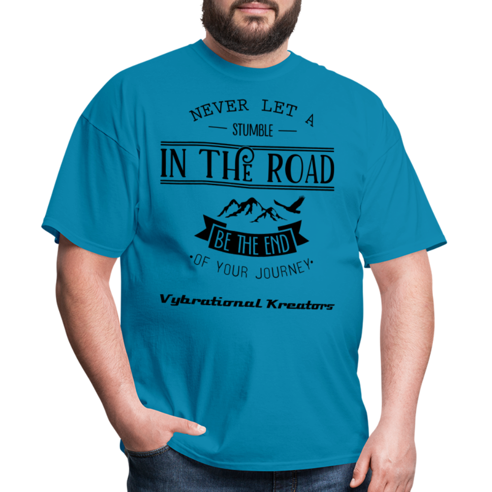 Mens Stumble in The Road Classic T-Shirt - turquoise