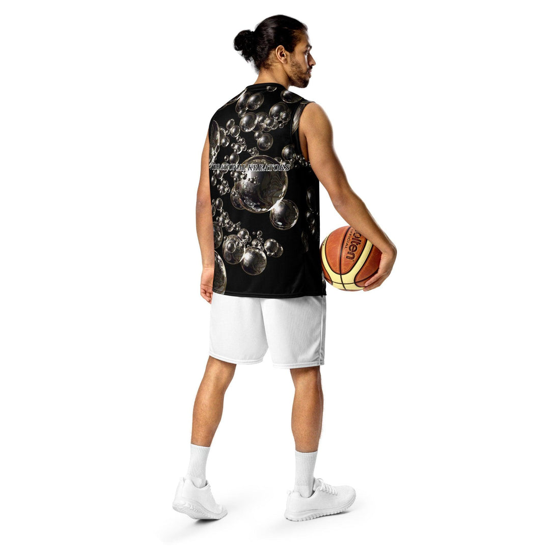 Recycled unisex basketball jersey - VYBRATIONAL KREATORS®