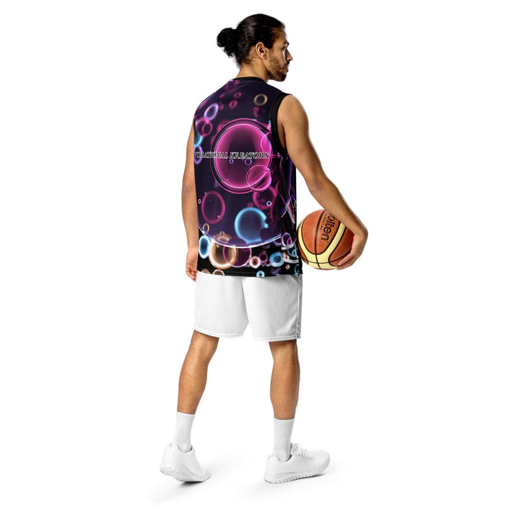 Recycled unisex basketball jersey - VYBRATIONAL KREATORS®