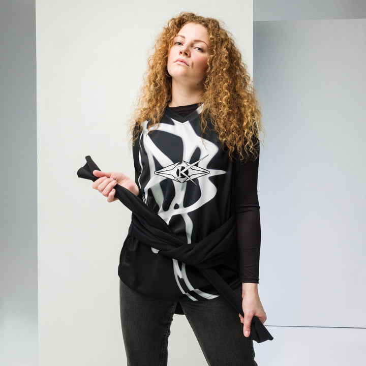 Recycled unisex basketball jersey - VYBRATIONAL KREATORS®