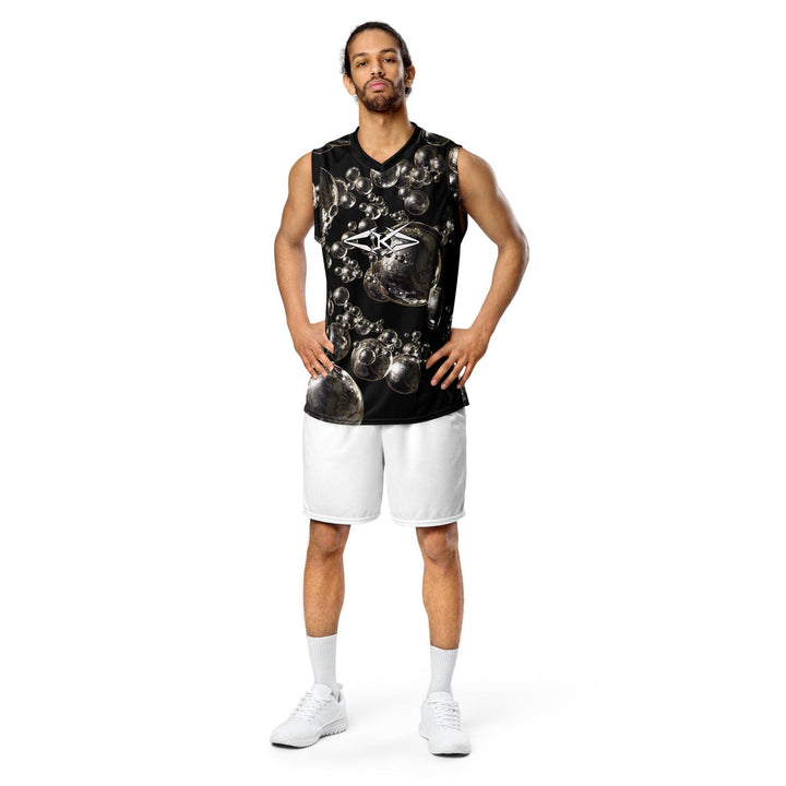 Recycled unisex basketball jersey - VYBRATIONAL KREATORS®