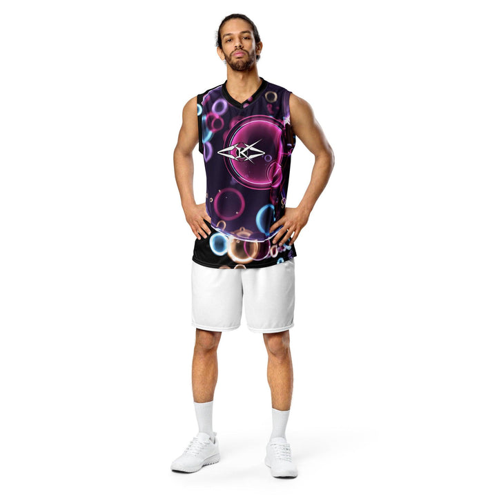 Recycled unisex basketball jersey - VYBRATIONAL KREATORS®