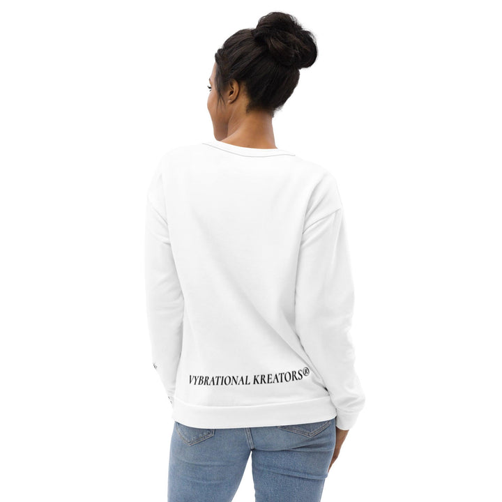 Unisex White Sweatshirt - VYBRATIONAL KREATORS®