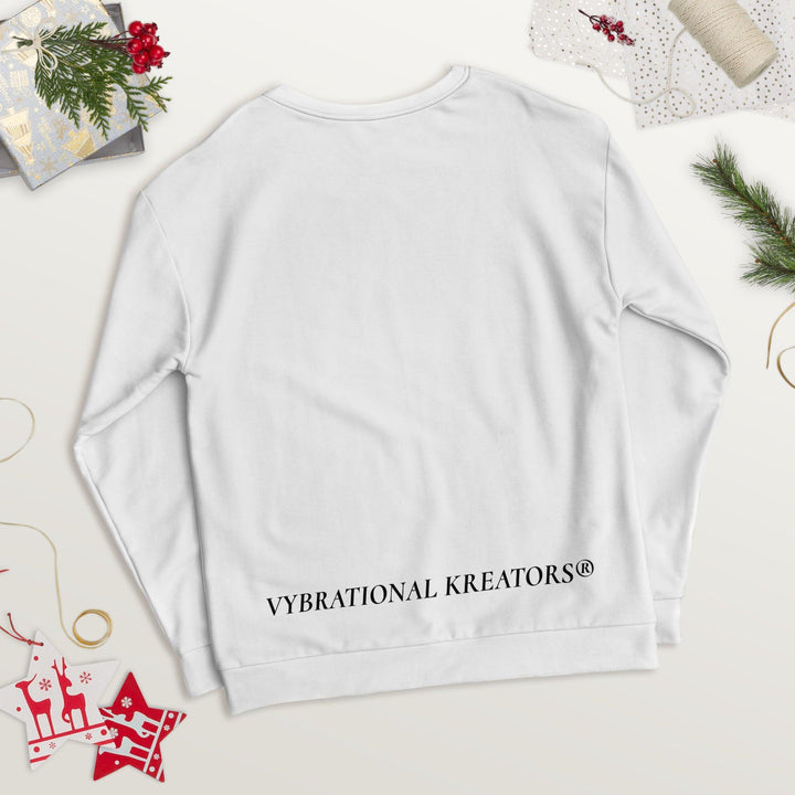 Unisex White Sweatshirt - VYBRATIONAL KREATORS®