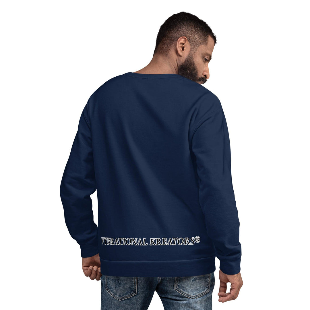 Unisex Navy Blue Sweatshirt - VYBRATIONAL KREATORS®