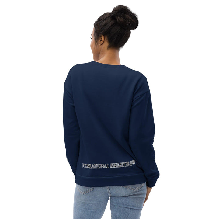 Unisex Navy Blue Sweatshirt - VYBRATIONAL KREATORS®