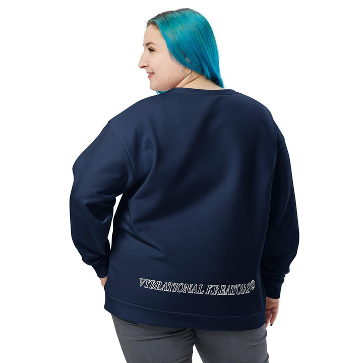 Unisex Navy Blue Sweatshirt - VYBRATIONAL KREATORS®