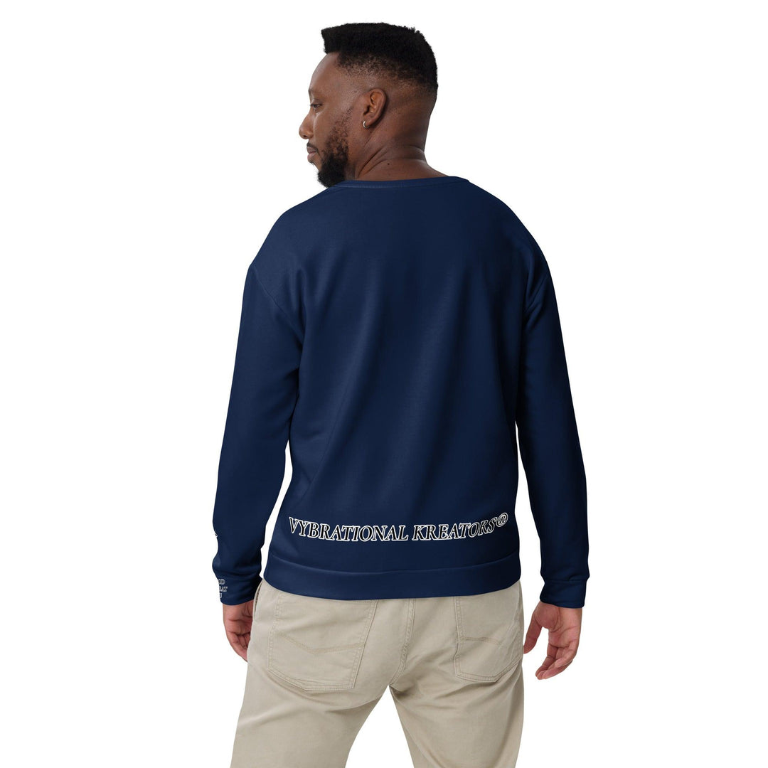 Unisex Navy Blue Sweatshirt - VYBRATIONAL KREATORS®