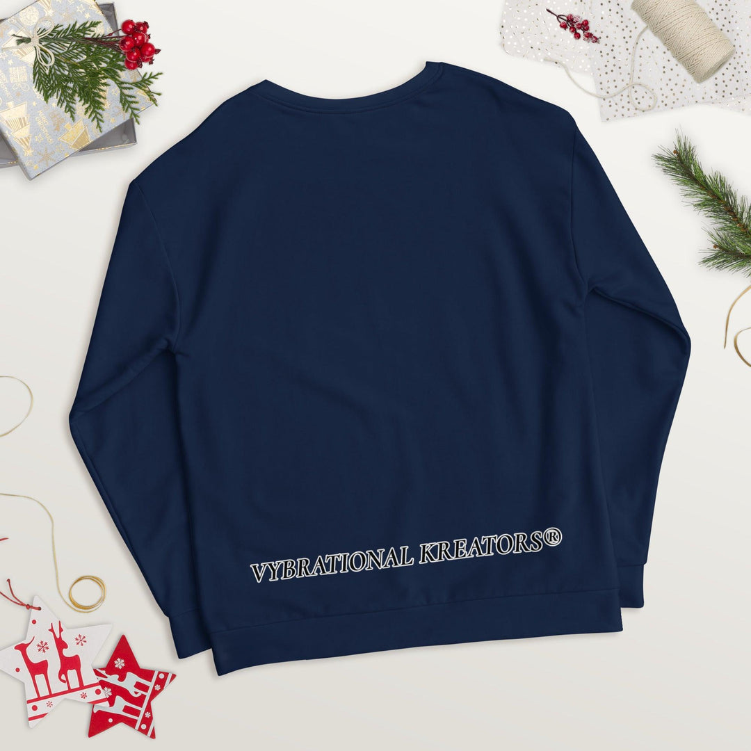 Unisex Navy Blue Sweatshirt - VYBRATIONAL KREATORS®