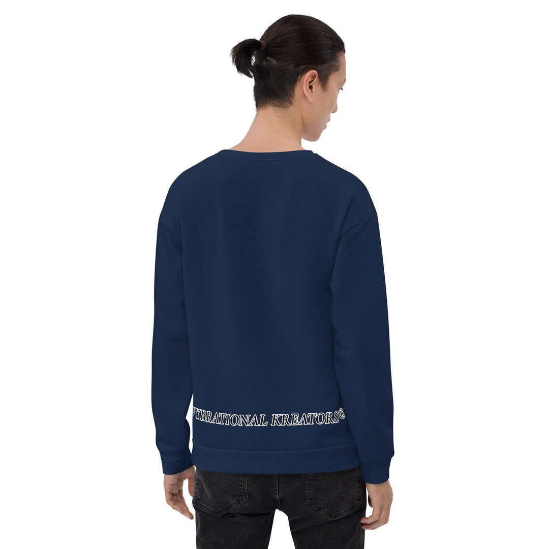 Unisex Navy Blue Sweatshirt - VYBRATIONAL KREATORS®