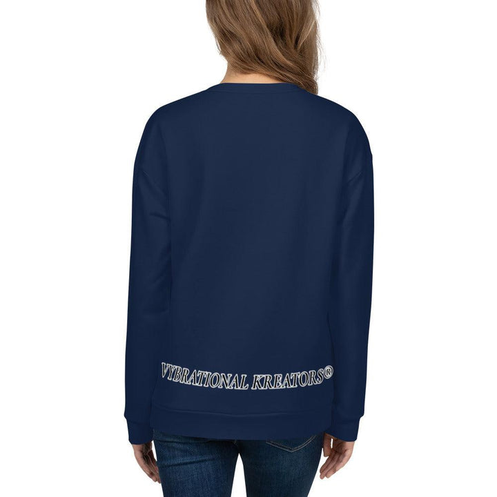 Unisex Navy Blue Sweatshirt - VYBRATIONAL KREATORS®