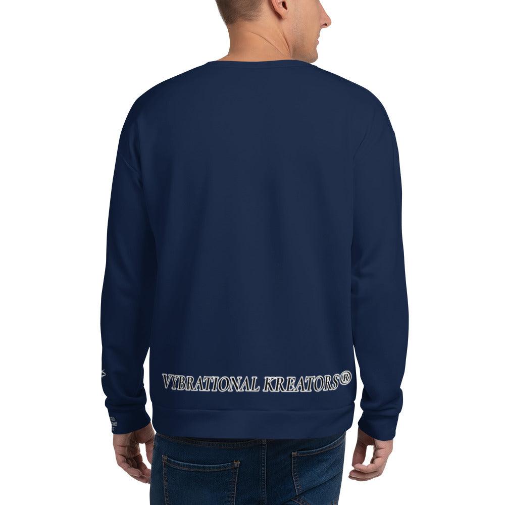 Unisex Navy Blue Sweatshirt - VYBRATIONAL KREATORS®