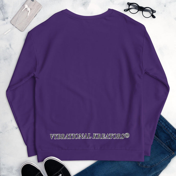 Unisex Purple Sweatshirt - VYBRATIONAL KREATORS®