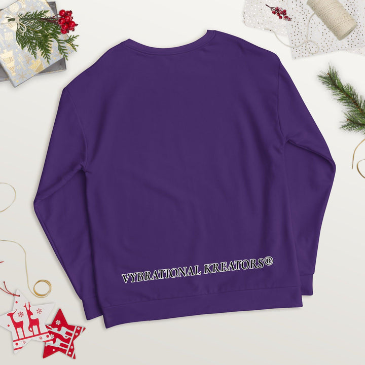 Unisex Purple Sweatshirt - VYBRATIONAL KREATORS®