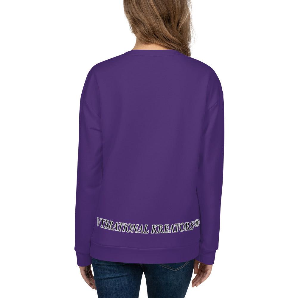 Unisex Purple Sweatshirt - VYBRATIONAL KREATORS®