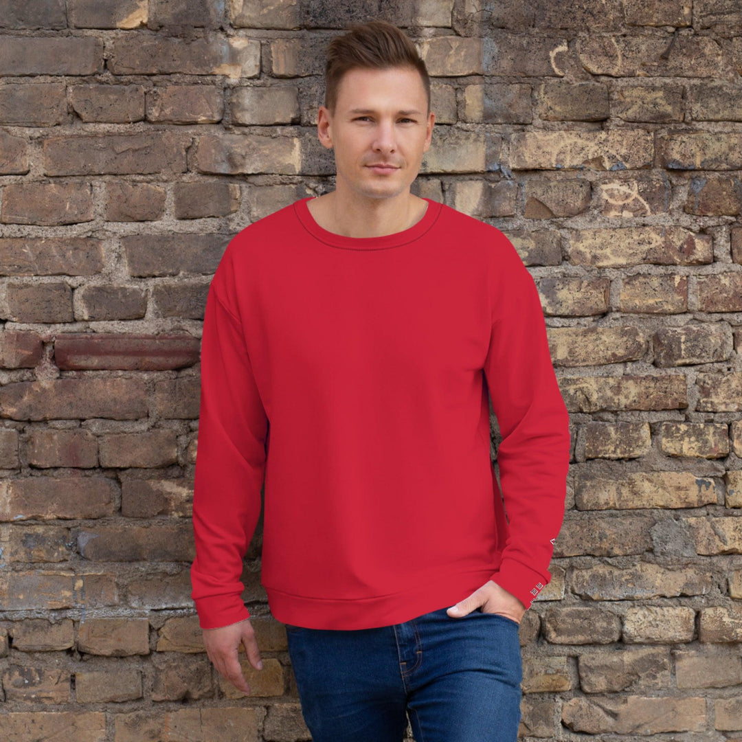 Unisex Red Sweatshirt - VYBRATIONAL KREATORS®