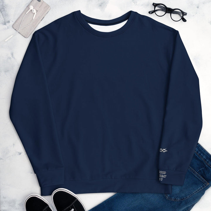 Unisex Navy Blue Sweatshirt - VYBRATIONAL KREATORS®