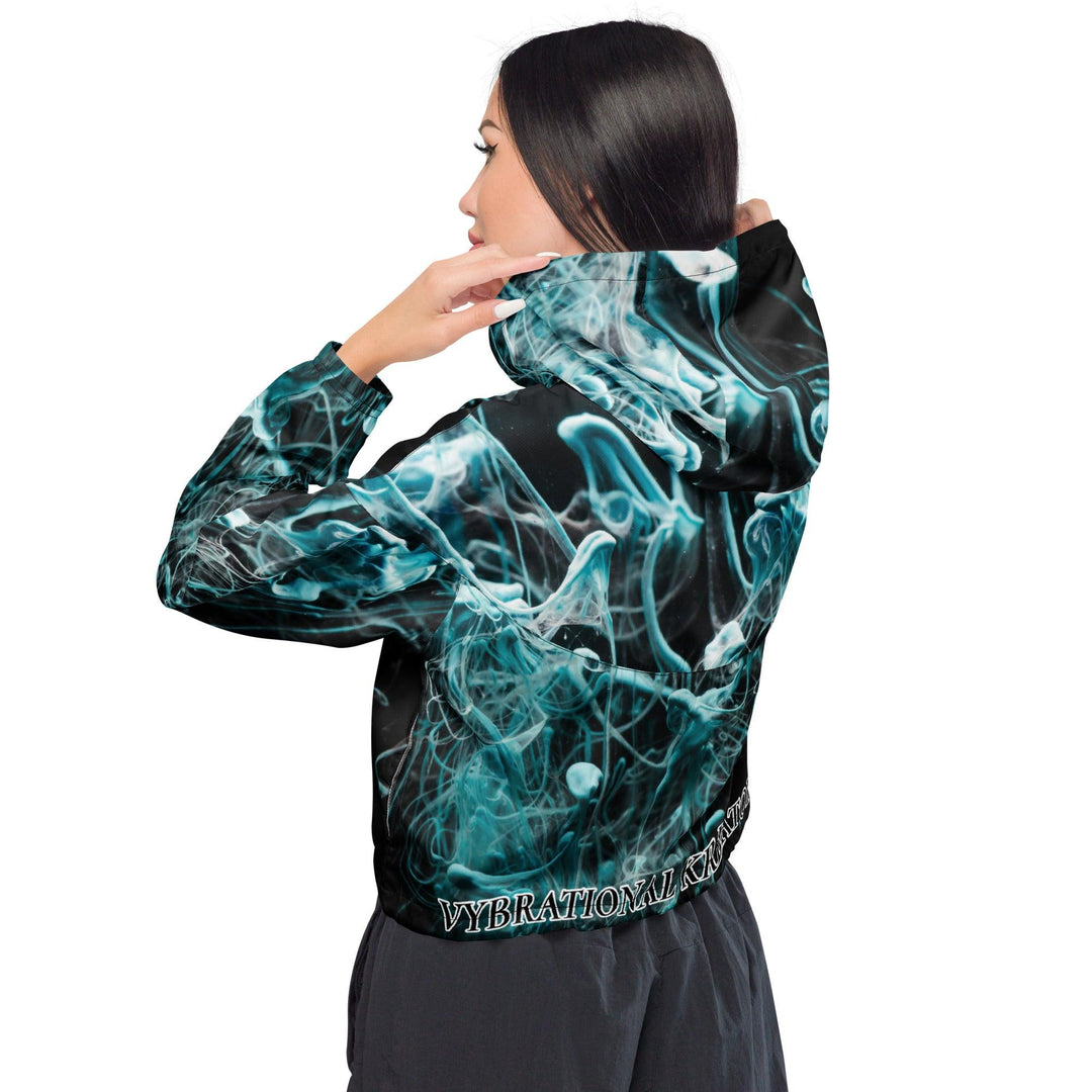 Women’s Premium cropped windbreaker - VYBRATIONAL KREATORS®