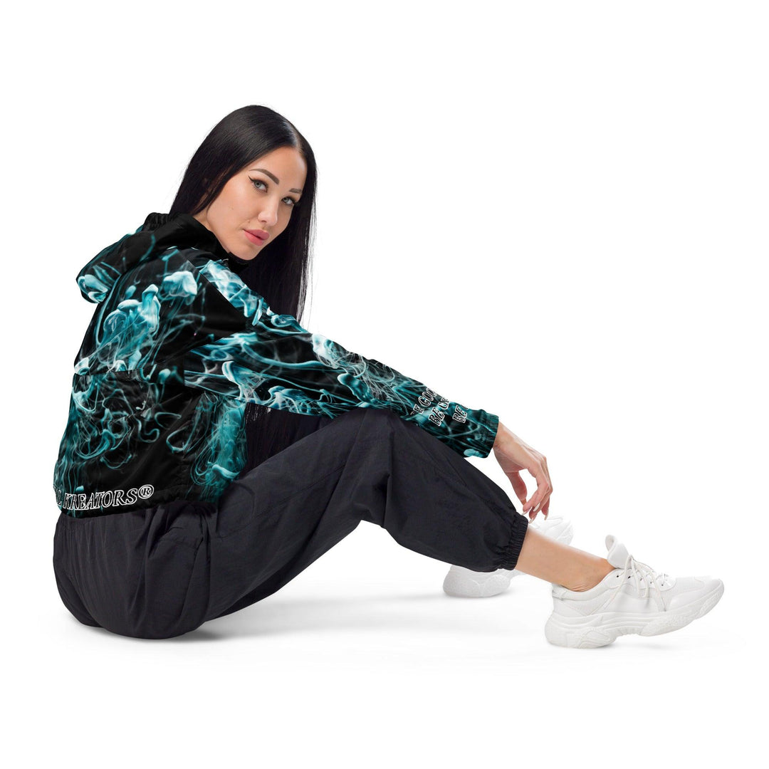 Women’s Premium cropped windbreaker - VYBRATIONAL KREATORS®