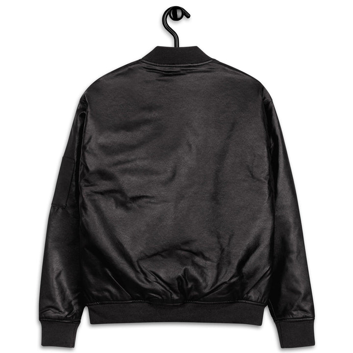 Leather Bomber Jacket - VYBRATIONAL KREATORS®