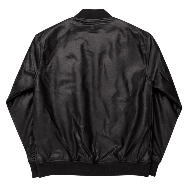 Leather Bomber Jacket - VYBRATIONAL KREATORS®