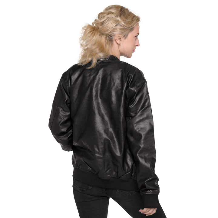 Leather Bomber Jacket - VYBRATIONAL KREATORS®