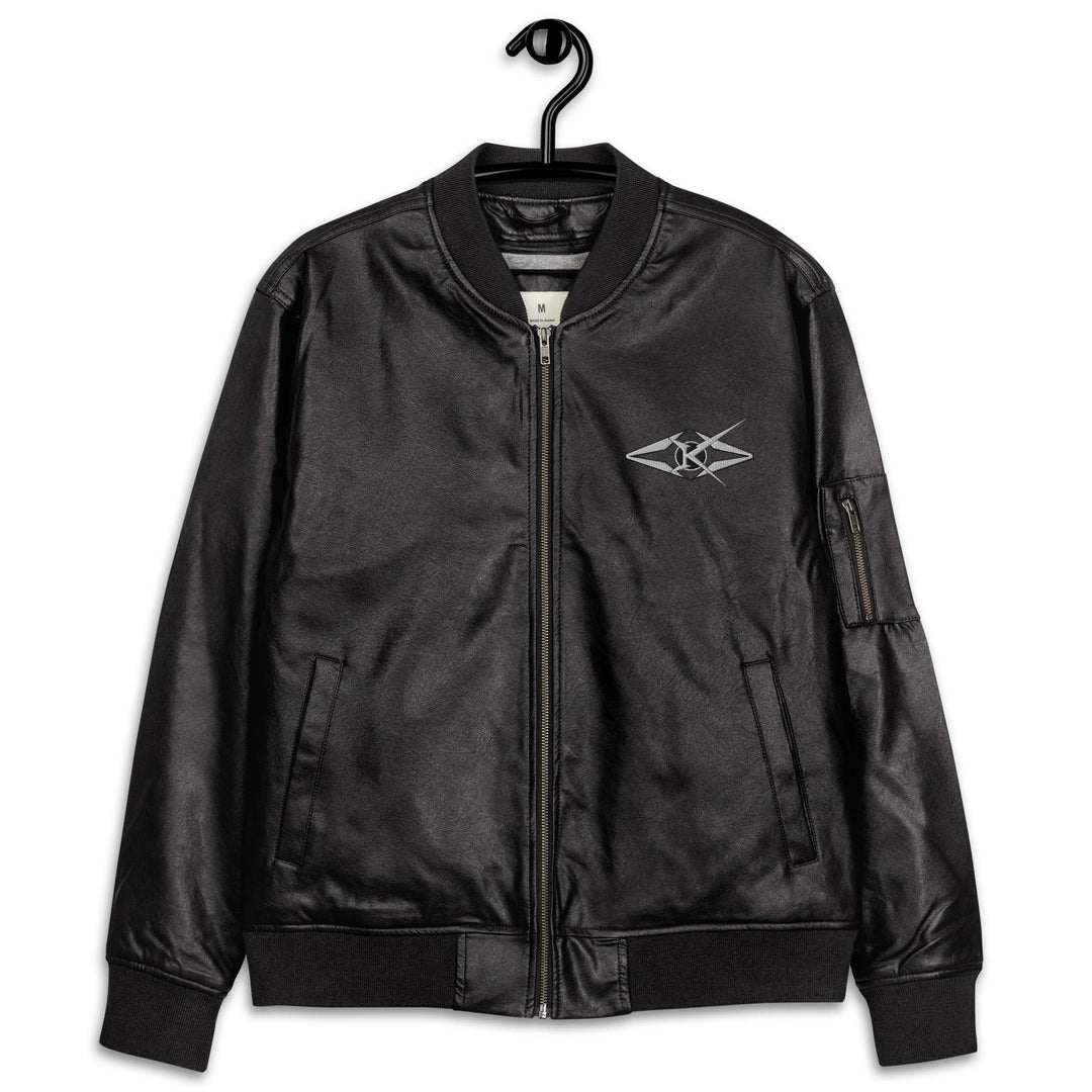 Leather Bomber Jacket - VYBRATIONAL KREATORS®