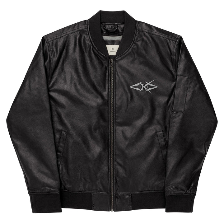 Leather Bomber Jacket - VYBRATIONAL KREATORS®